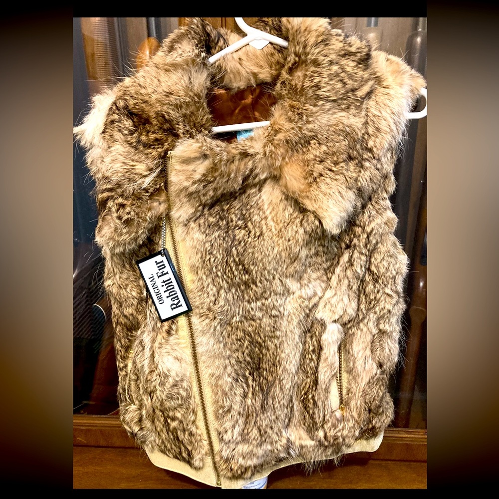 Rabbit fur vest